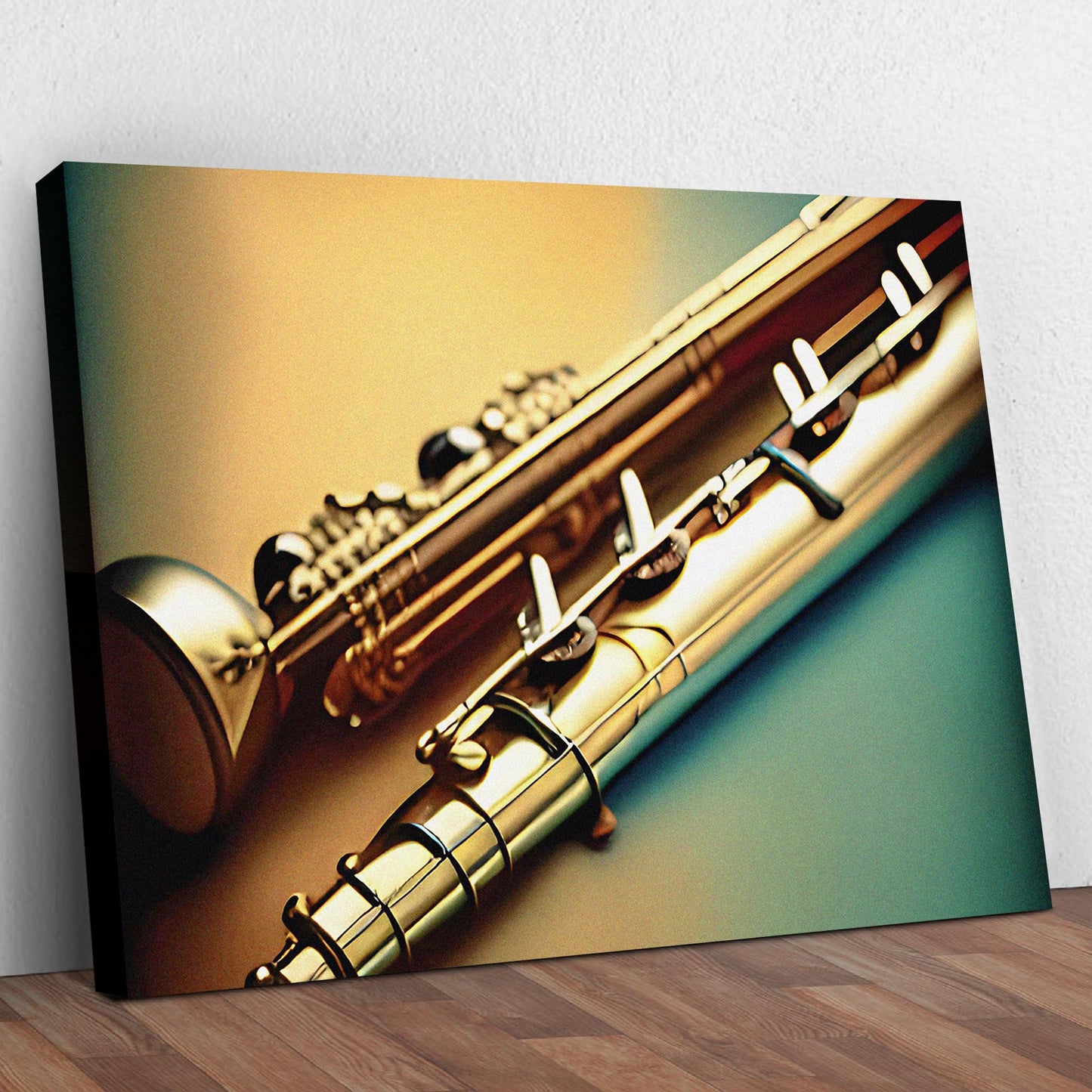 Flute Retro Canvas Wall Art - Image by Tailored Canvases