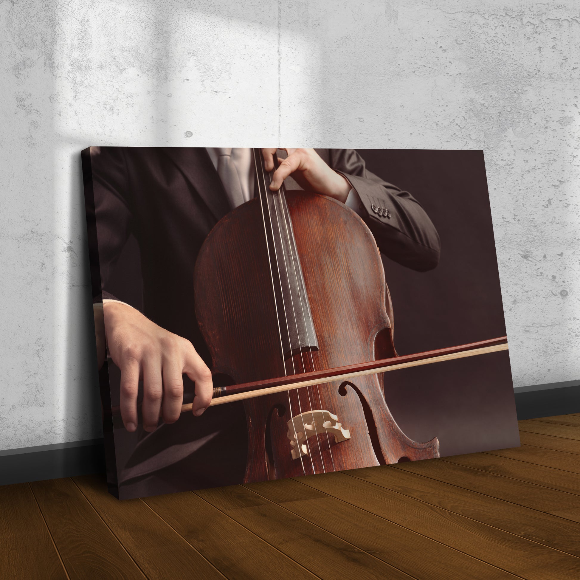 Cello Grunge Canvas Wall Art - Image by Tailored Canvases
