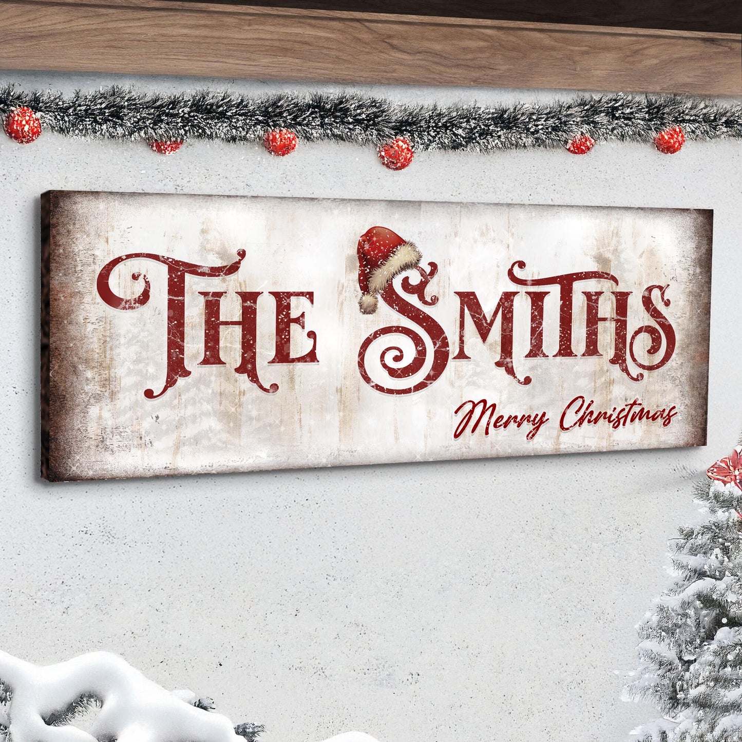 Christmas Family Name Sign III | Image by Tailored Canvases