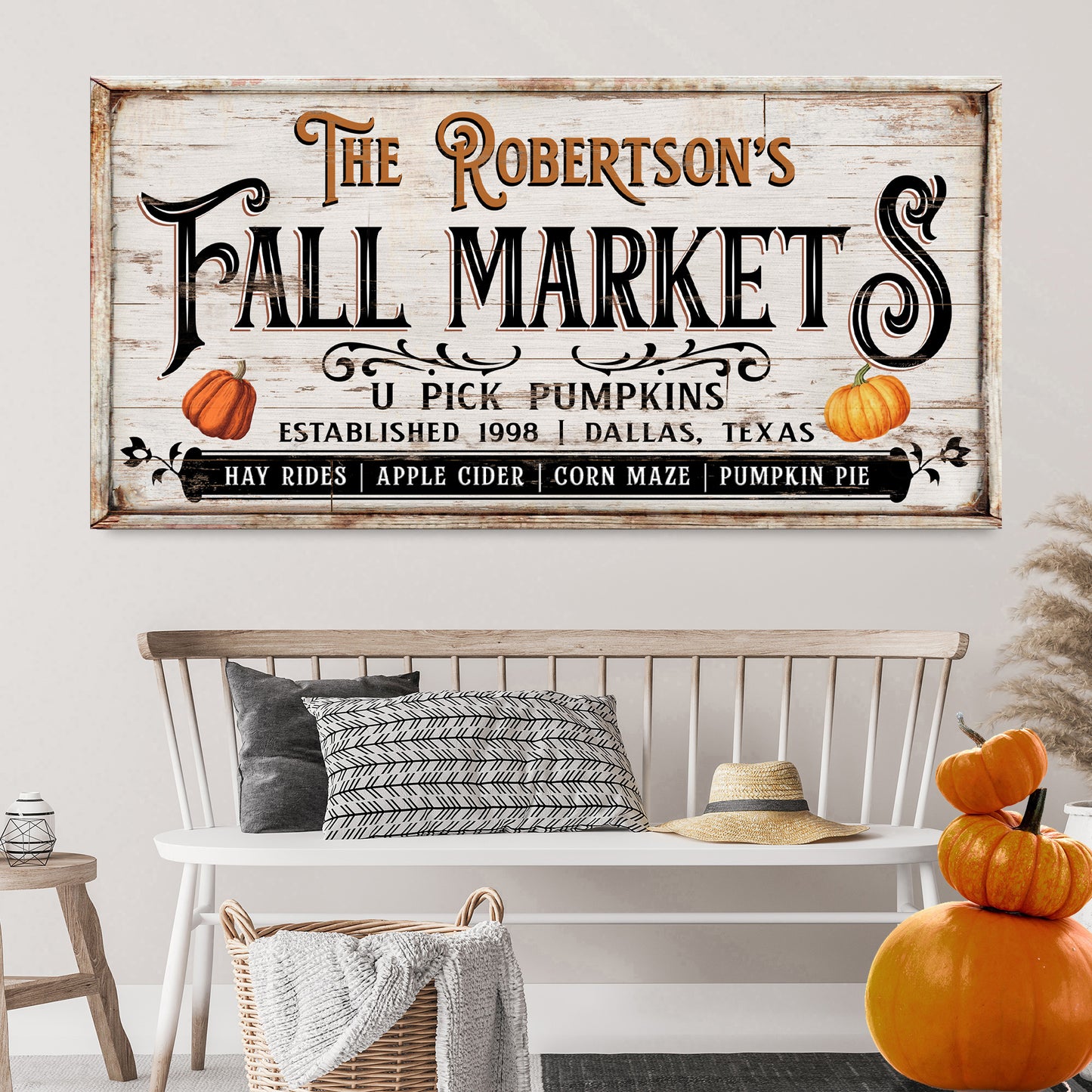 Pumpkin Patch Fall Market Thanksgiving Sign