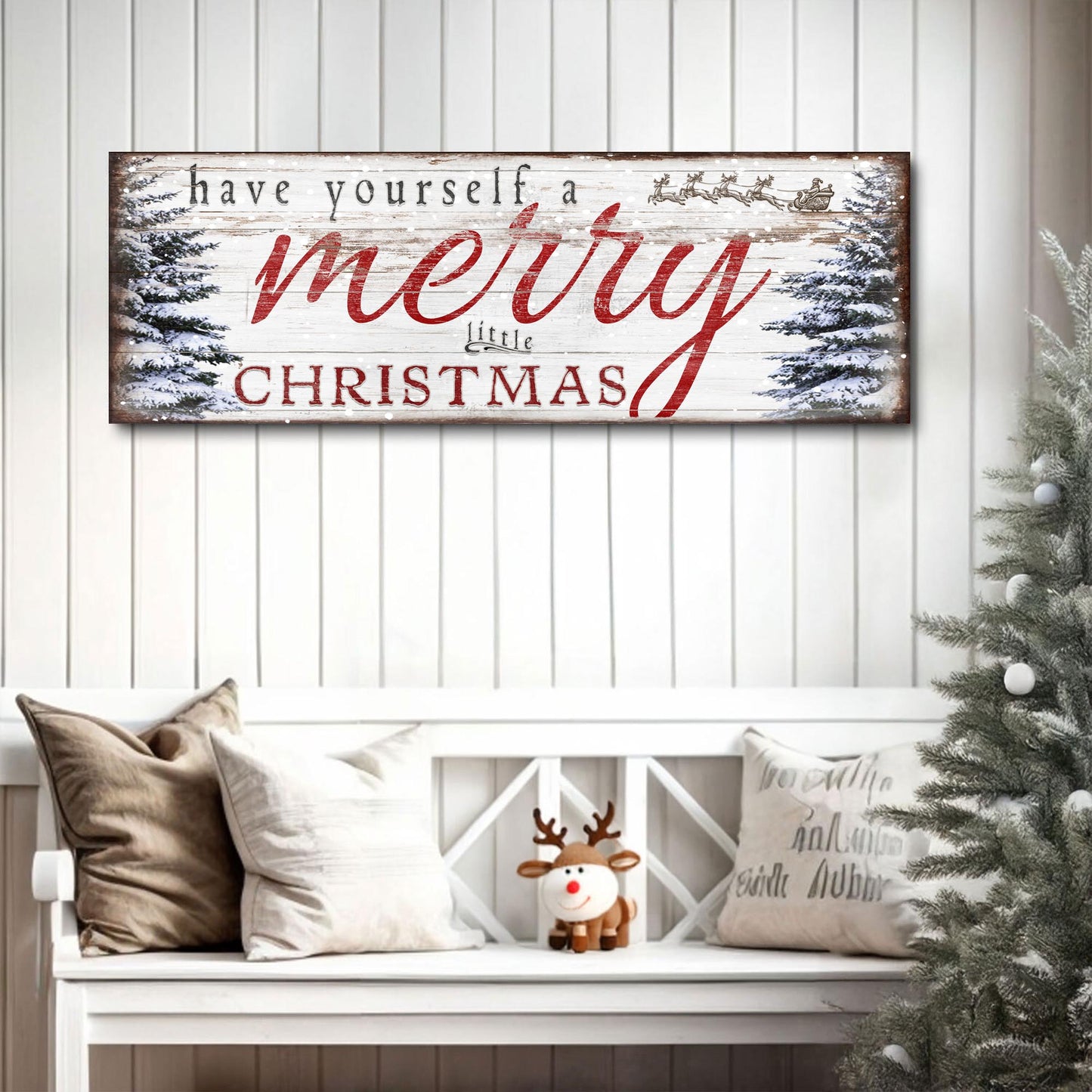 Have Yourself A Merry Little Christmas Sign XIII | Image by Tailored Canvases