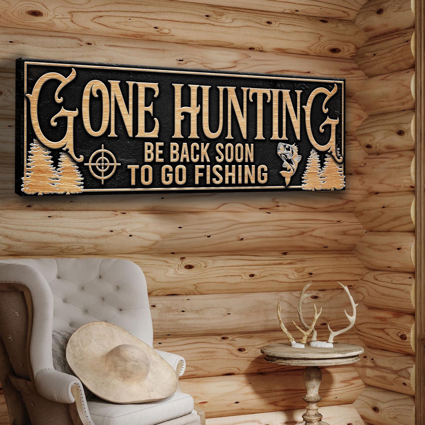 Gone Hunting Sign