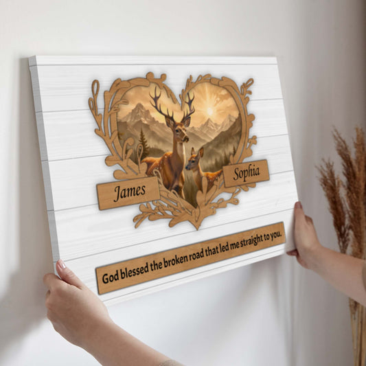 Couple Deer Sign III - Image by Tailored Canvases