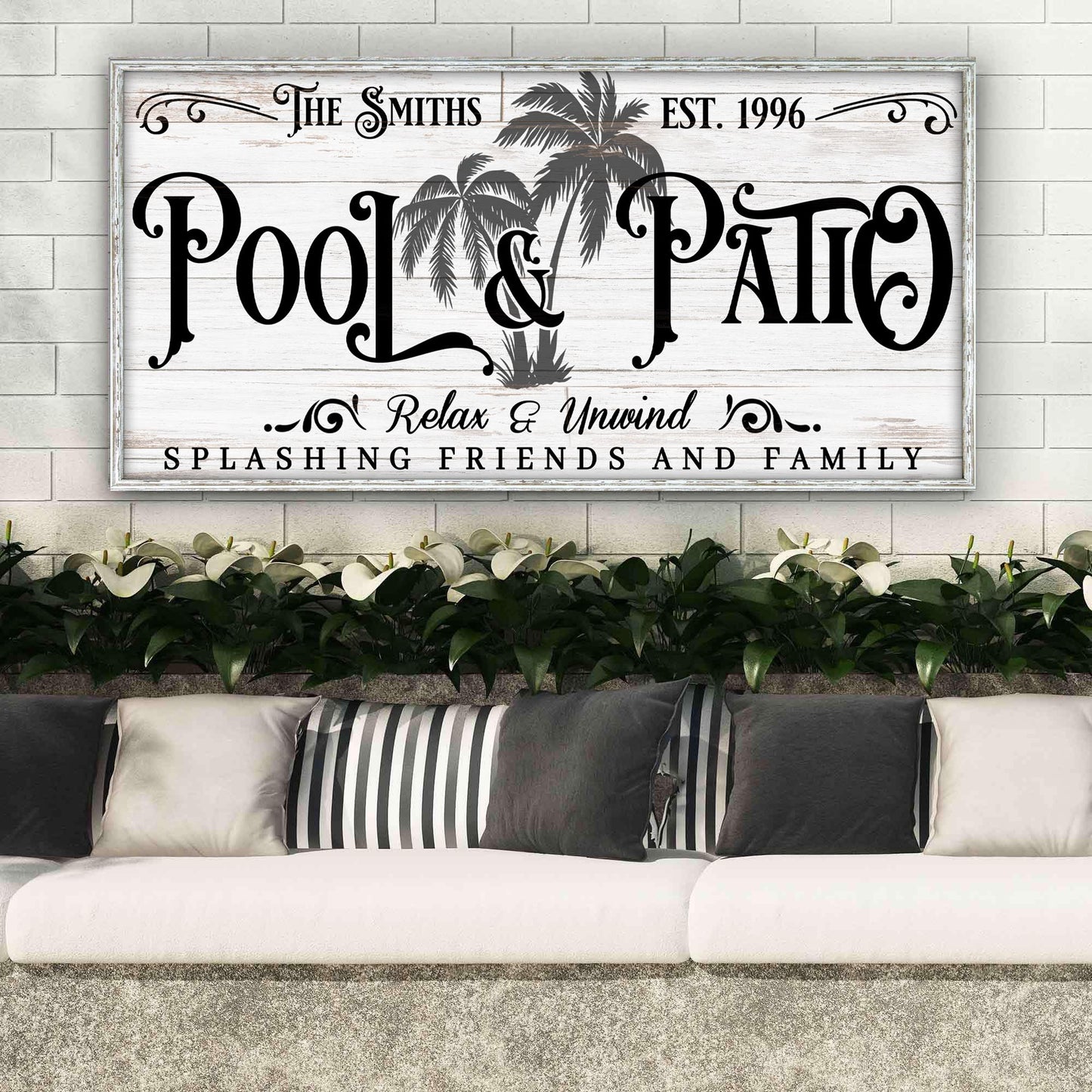 Personalized Pool & Patio Sign VI