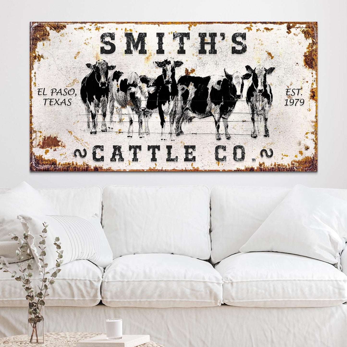 Personalized Cattle Sign II - Image by Tailored Canvases