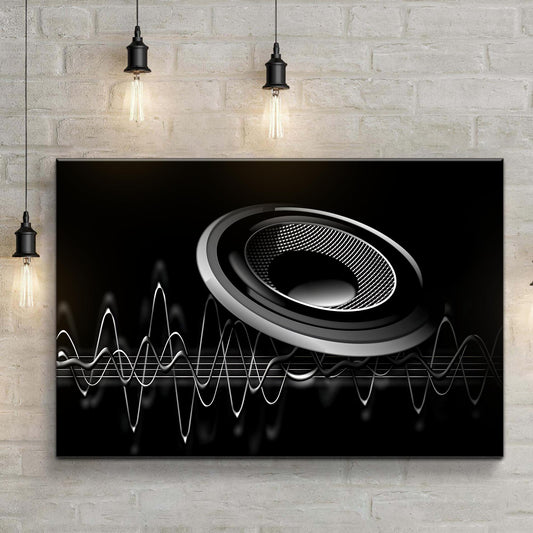 Music Equipment Speakers Monochrome Canvas Wall Art Style 1 - Image by Tailored Canvases