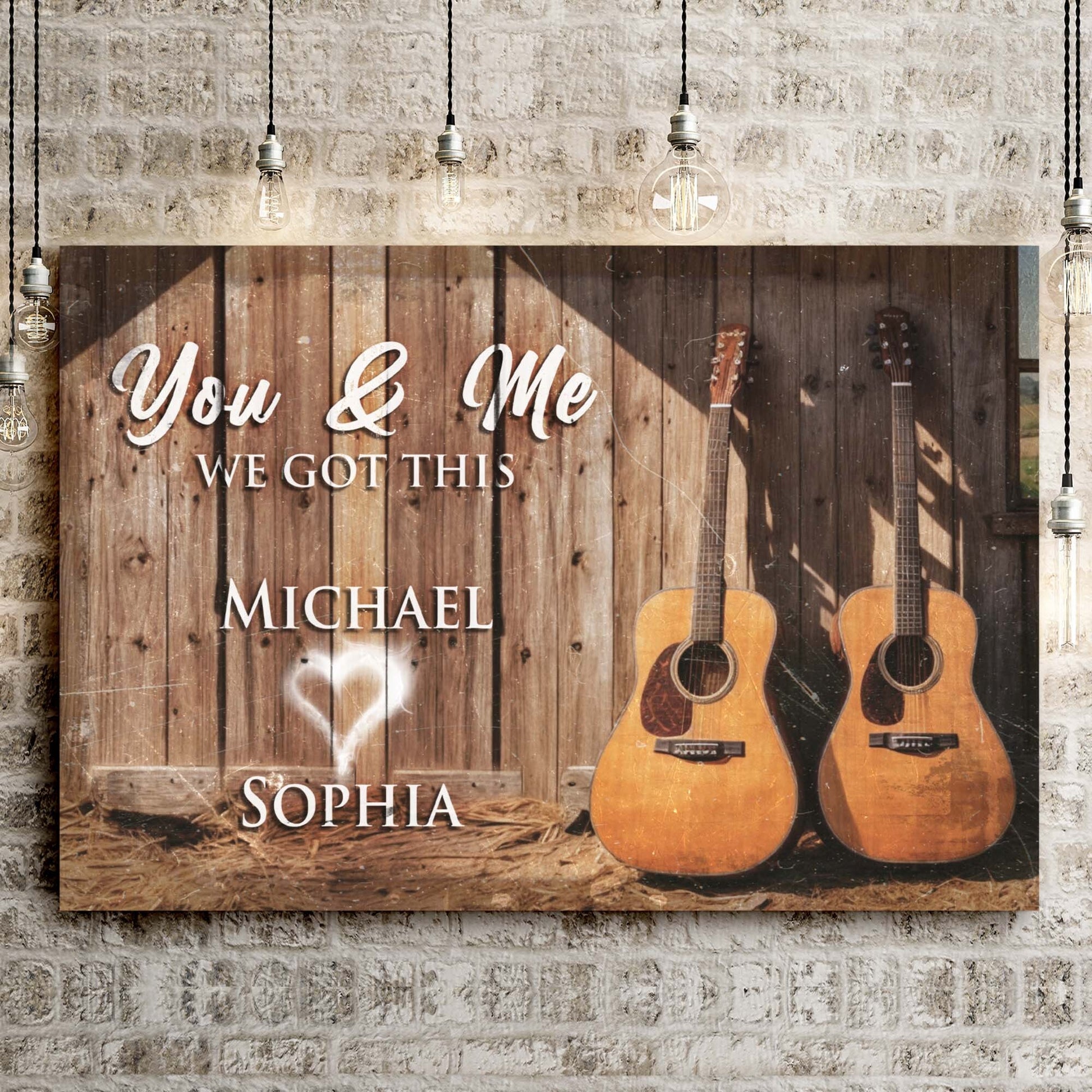 Country Music Themed We Got This Couple Sign - Image by Tailored Canvases