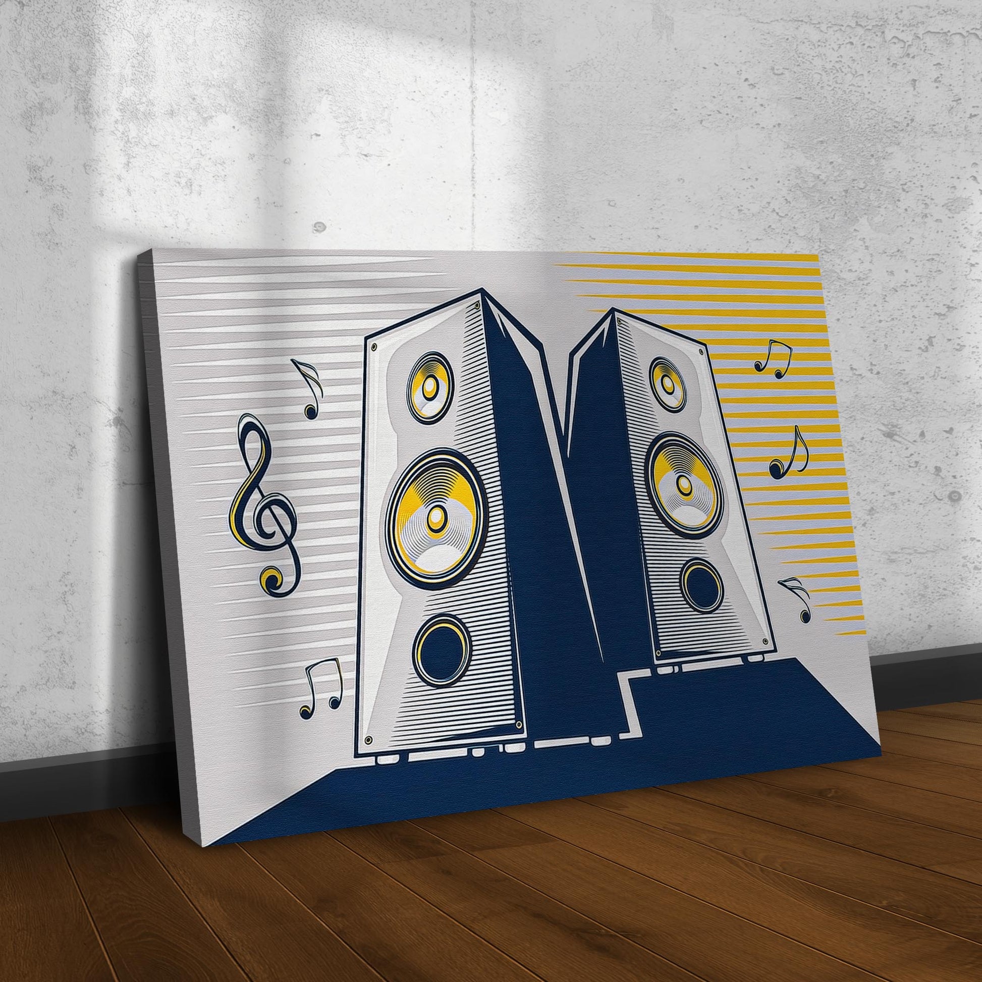 Music Equipment Speakers Pop Art Canvas Wall Art Style 2 - Image by Tailored Canvases