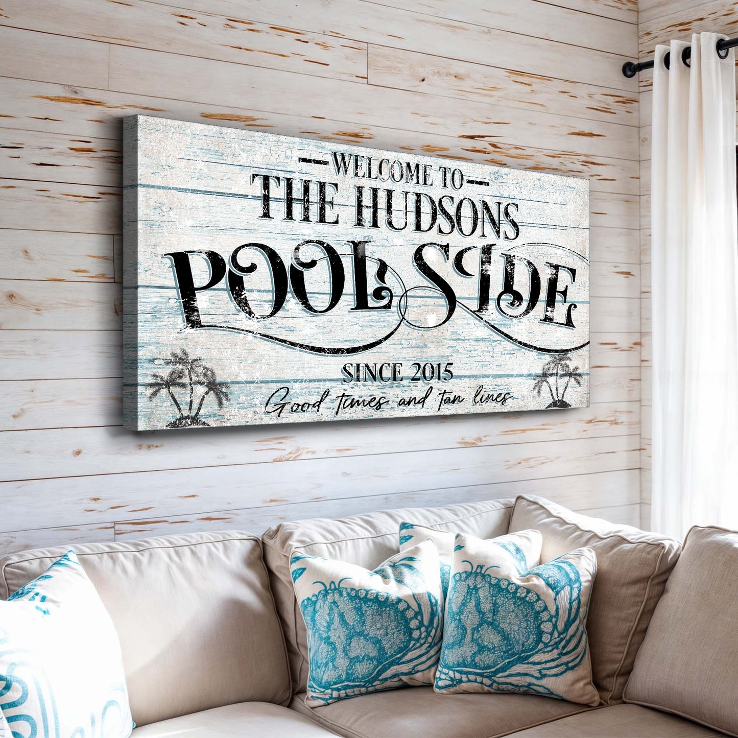 Personalized Poolside Sign II - Image by Tailored Canvases