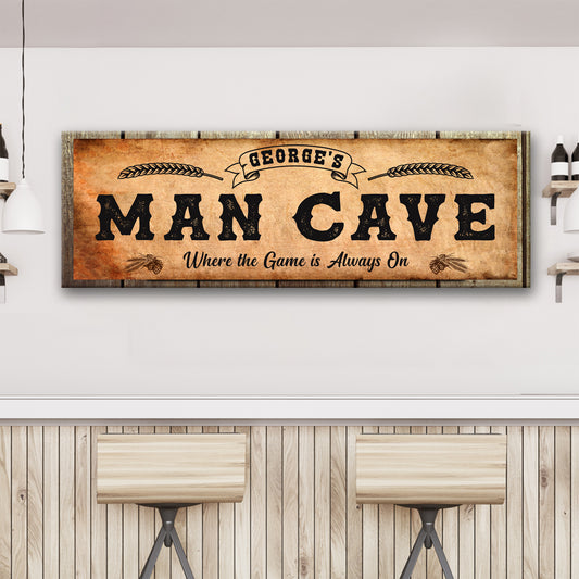 Man Cave Sign II Style 2 - Image by Tailored Canvases