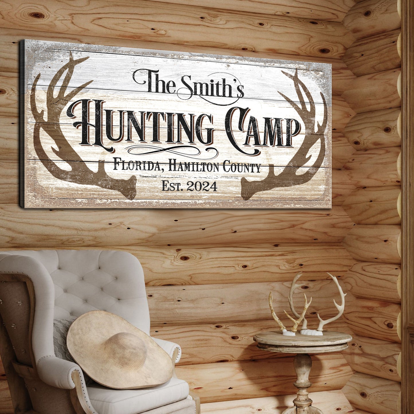 Hunting Camp Family Sign