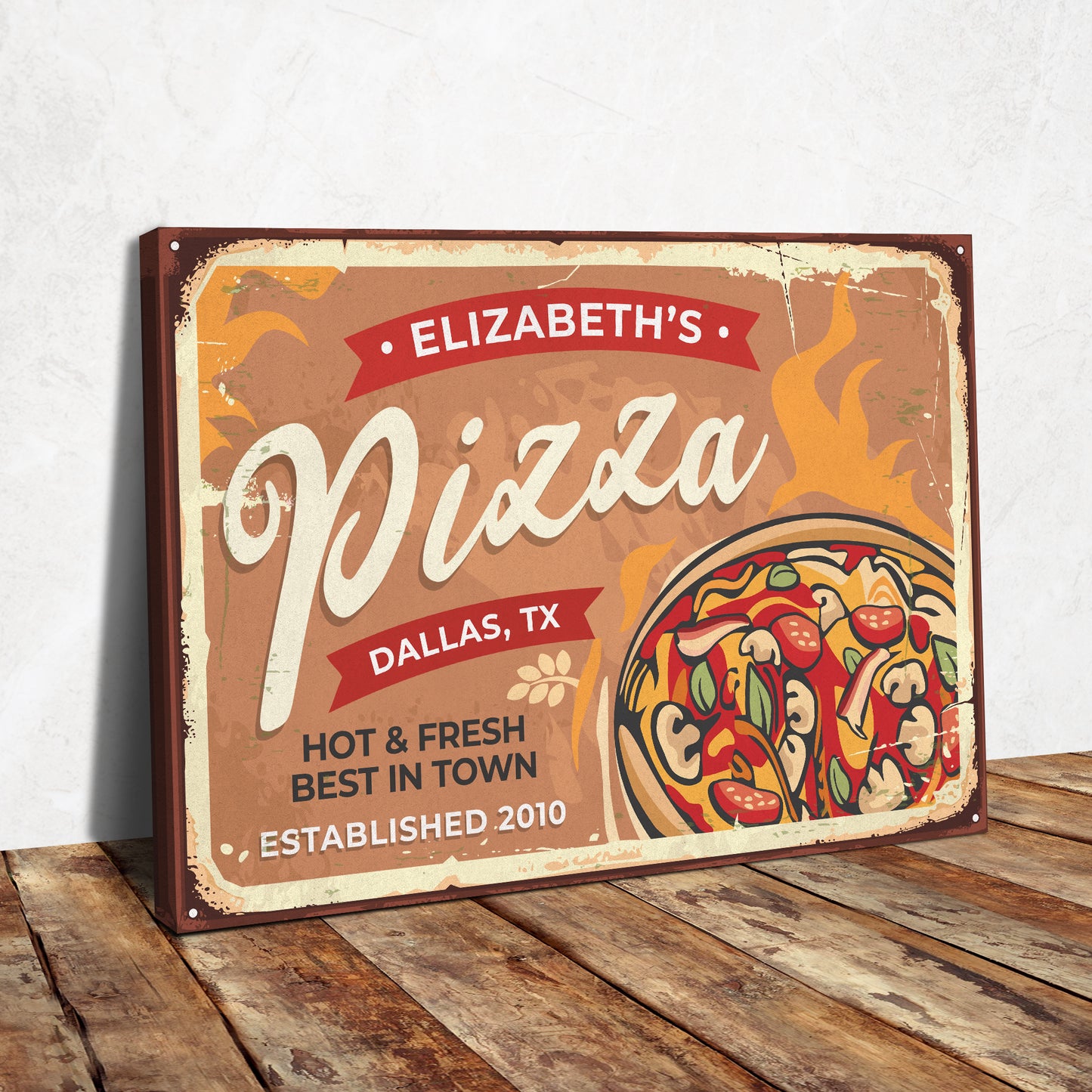 Pizza Sign II - Imaged by Tailored Canvases