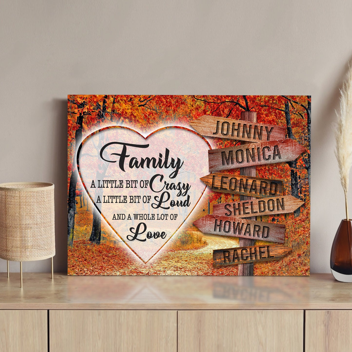 A Lot of Love Family Names Sign III