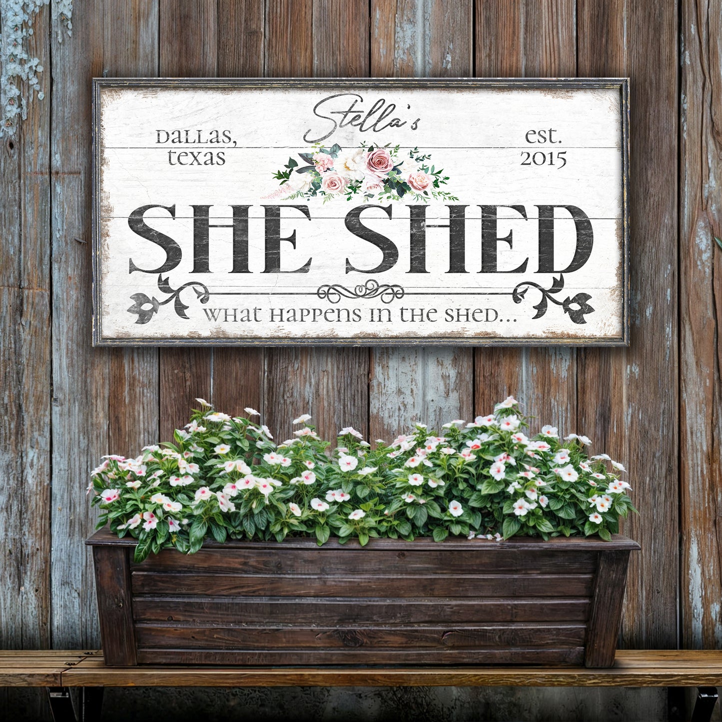 Personalized She Shed Sign VII