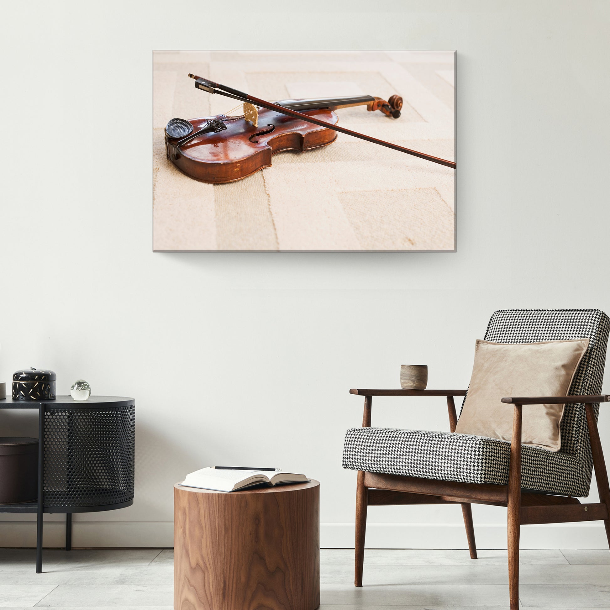 Violin Modern Canvas Wall Art Style 2 - Image by Tailored Canvases