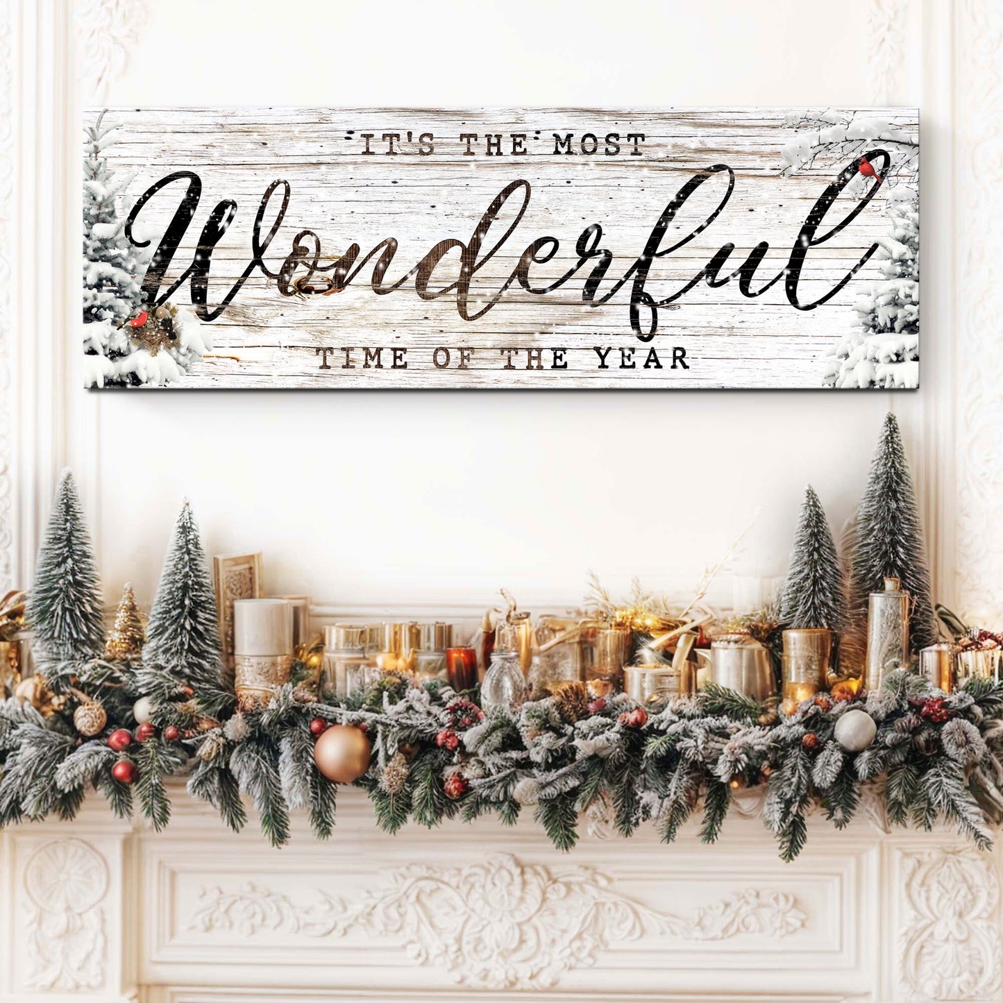 It's the most Wonderful Time of the Year Christmas Sign V | Image by Tailored Canvases