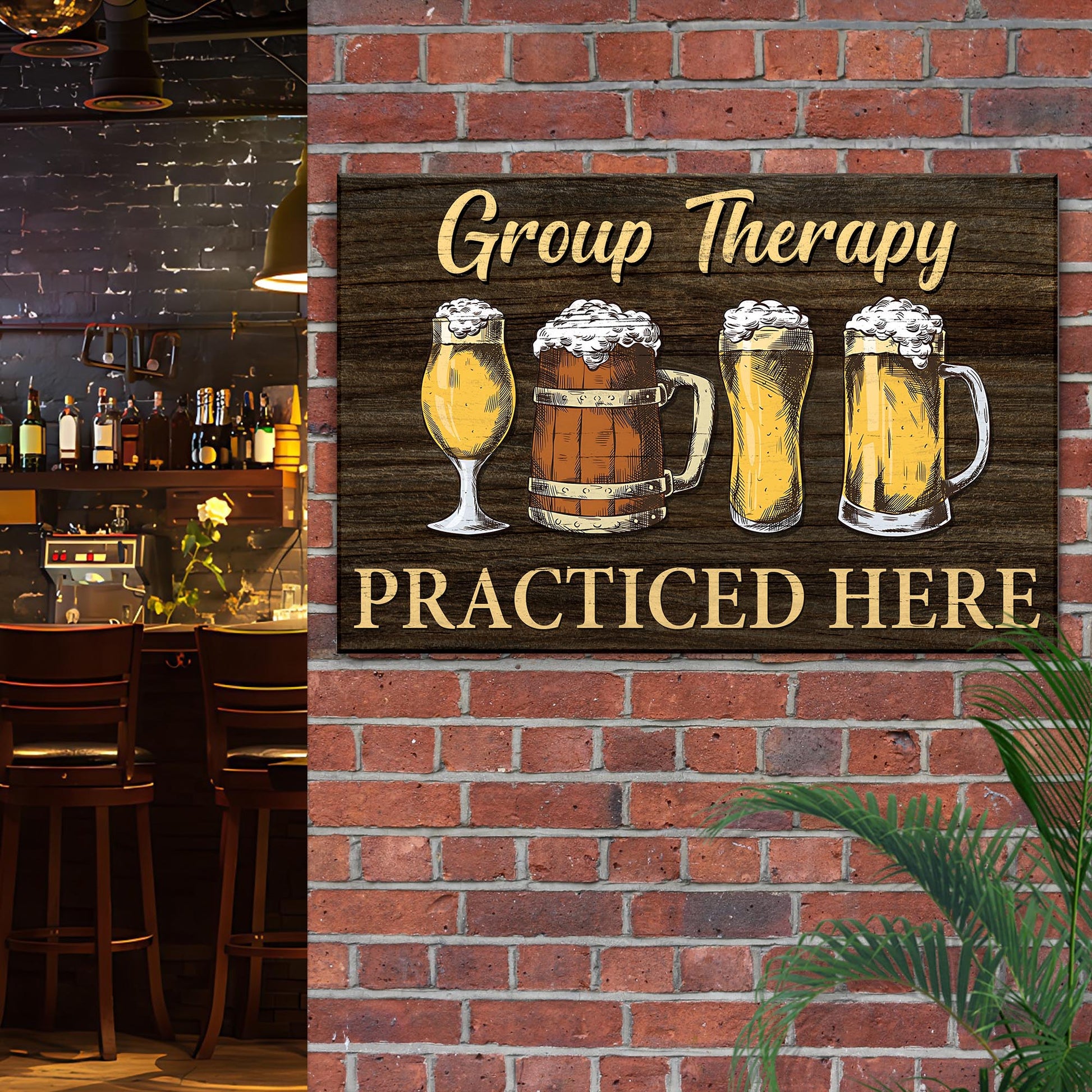 Group Therapy Beer Signs Style 1 - Image by Tailored Canvases