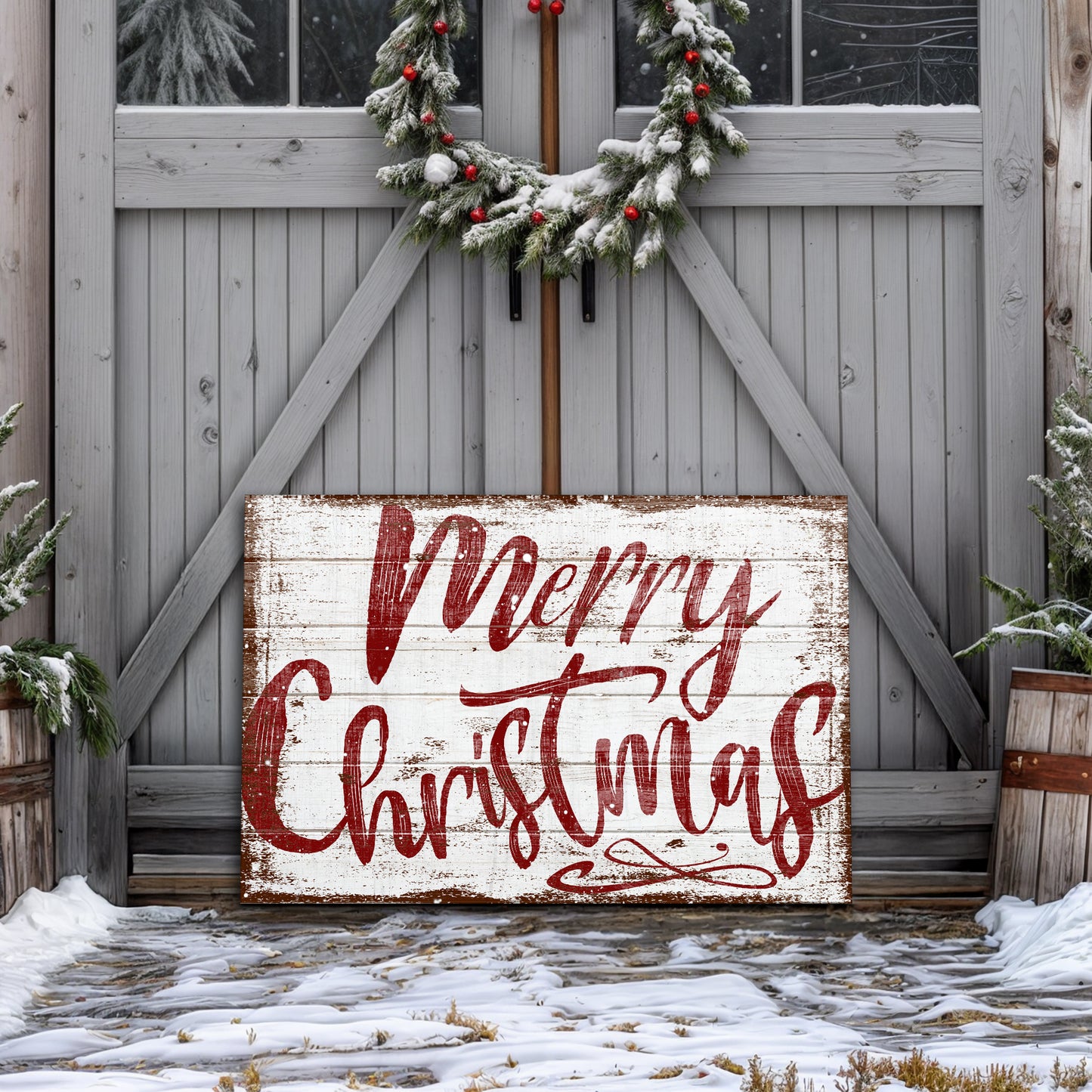 Merry Christmas Sign IX