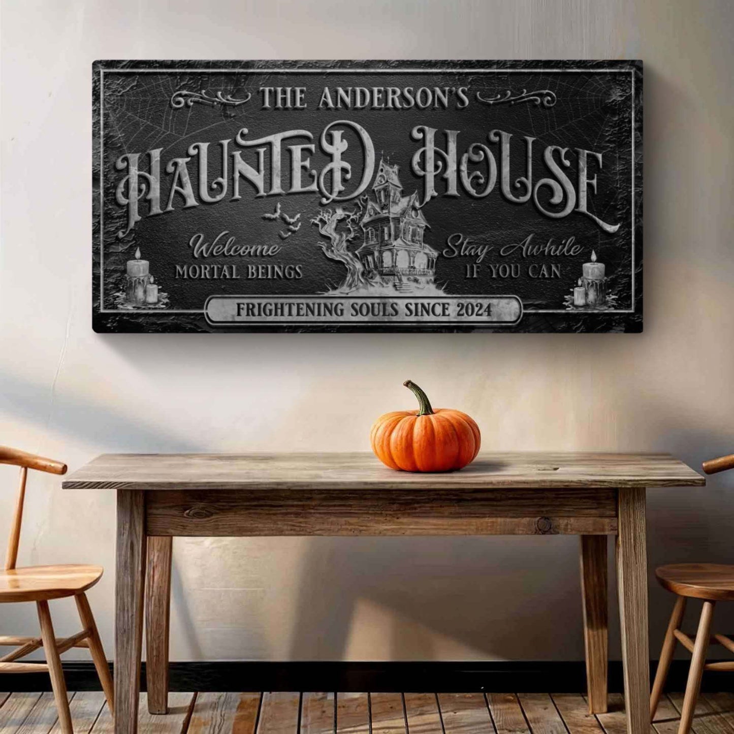 Personalized Haunted House Sign - Image by Tailored Canvases