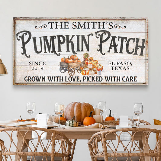 Personalized Pumpkin Patch Sign VII