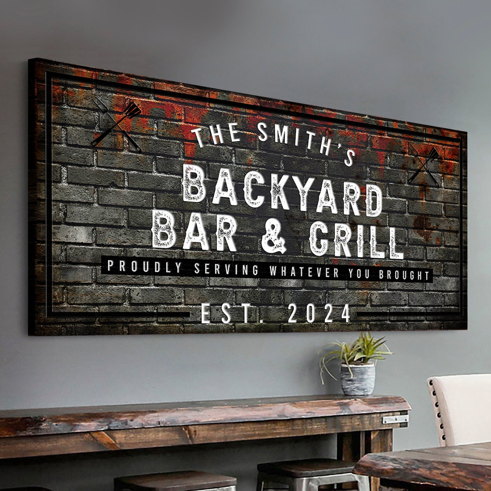 Backyard Bar & Grill Sign XXI  - Image by Tailored Canvases