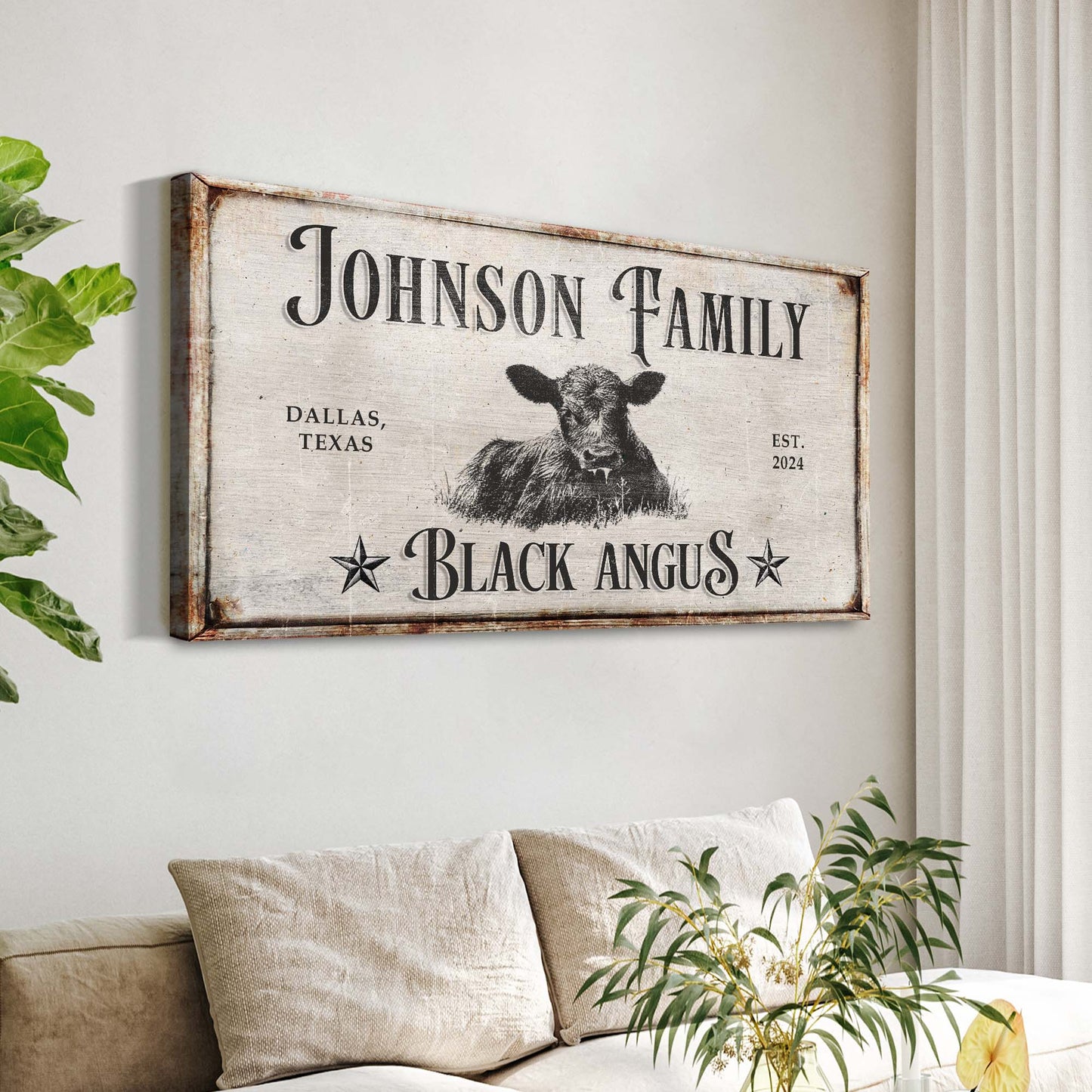 Black Angus Cattle Sign