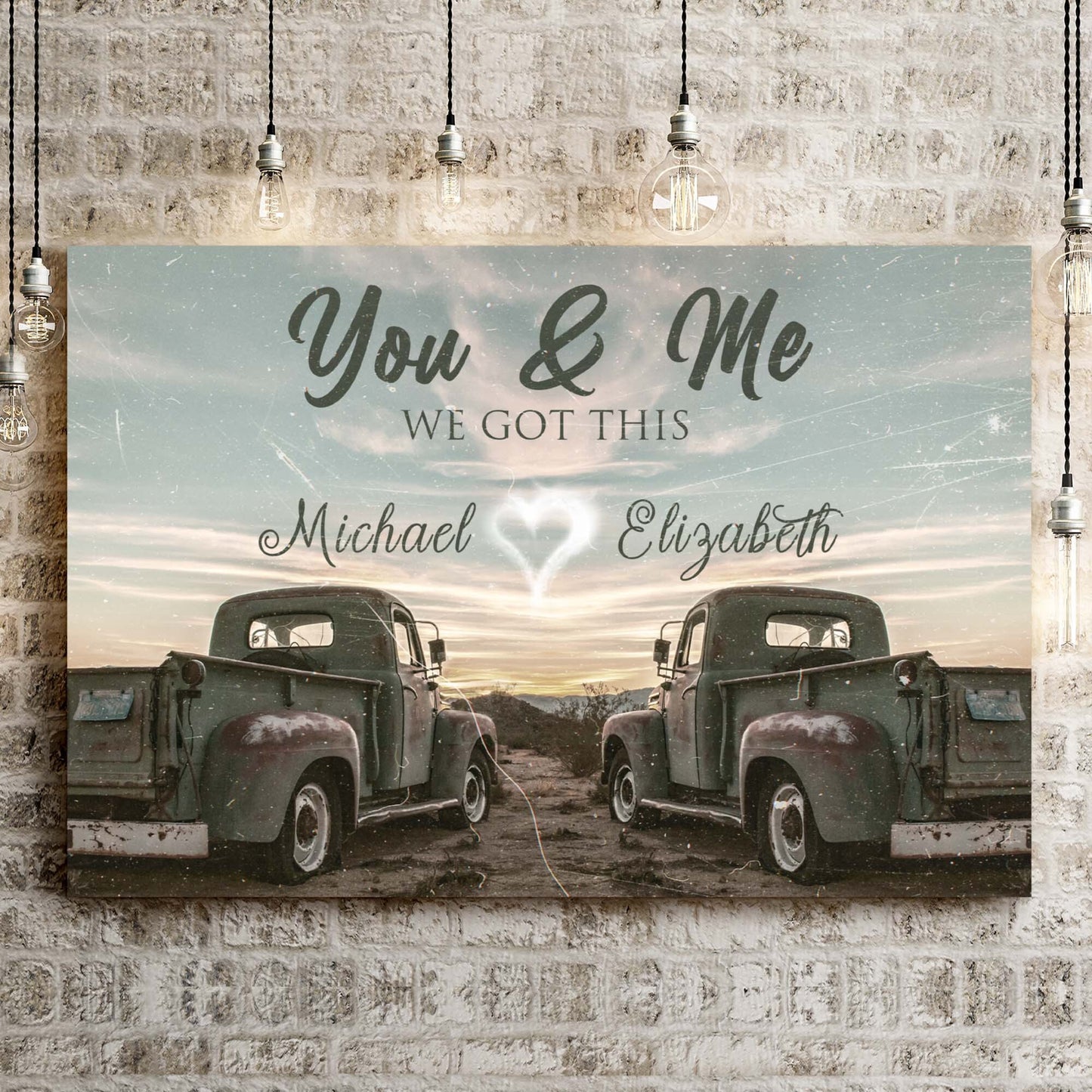 Vintage Truck Themed We Got This Couple Sign - Image by Tailored Canvases