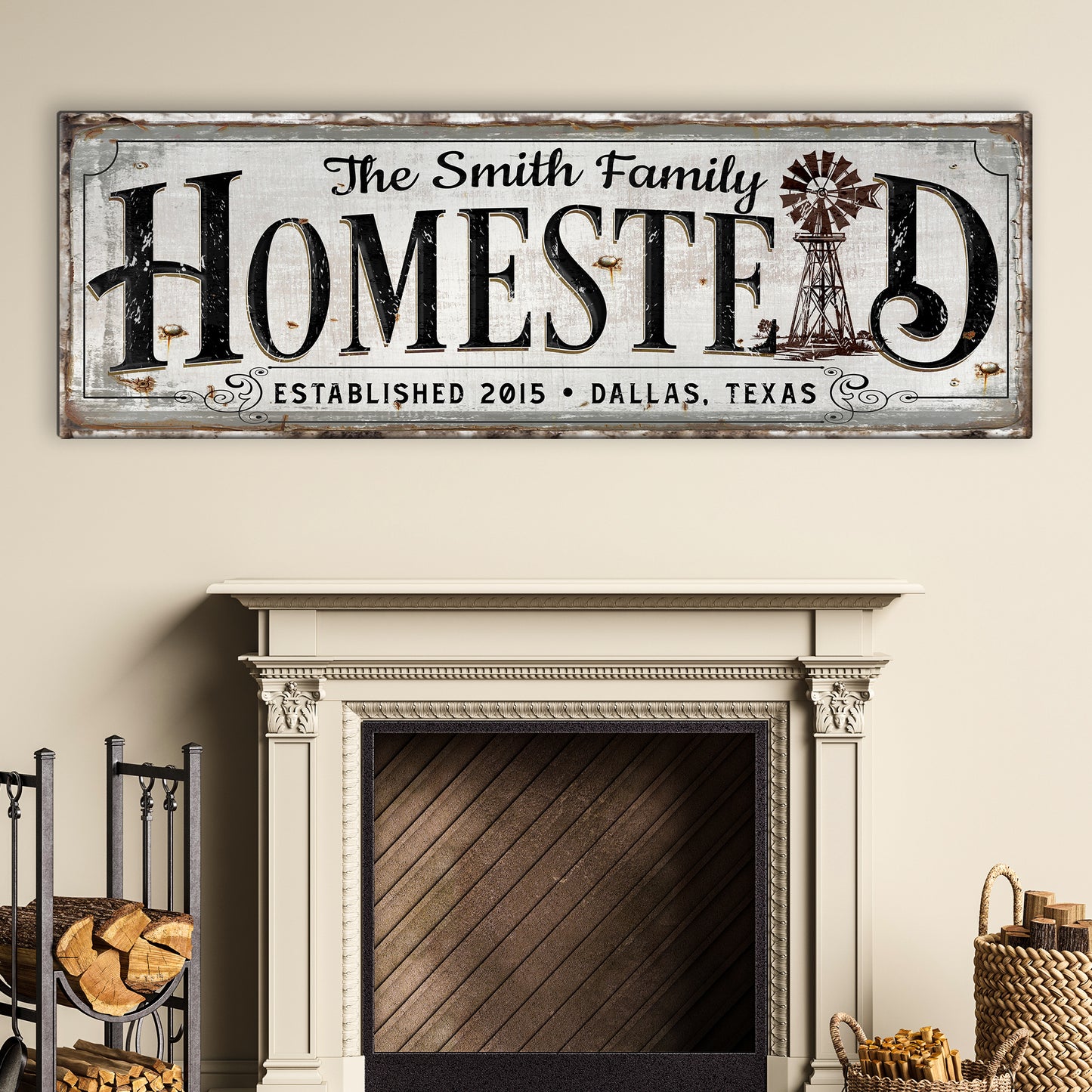 Vintage Rust Homestead Sign