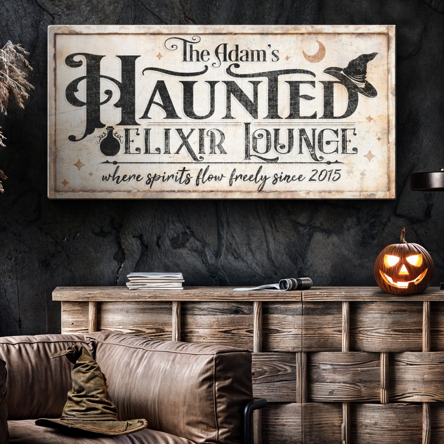 The Haunted Elixir Lounge Halloween Sign II