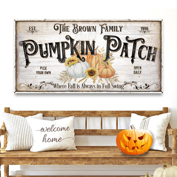 Personalized Pumpkin Patch Sign V