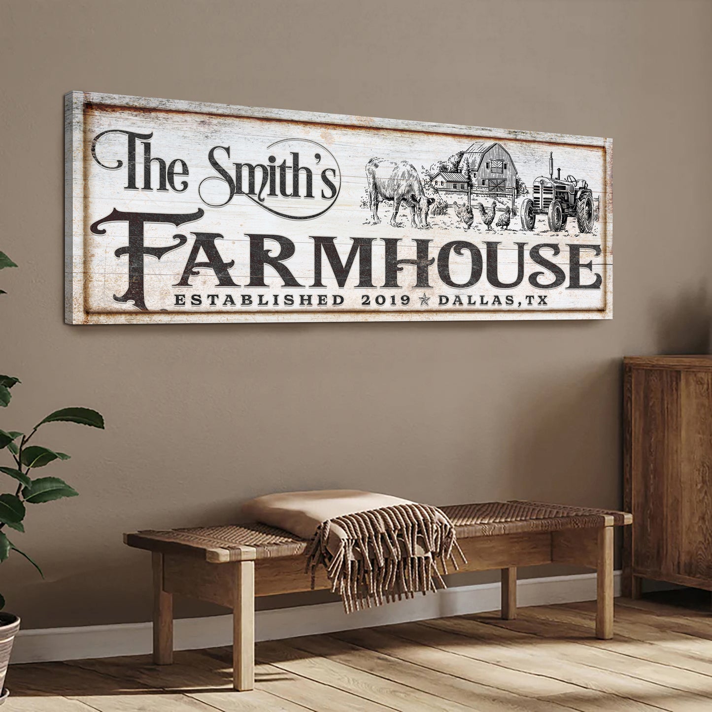 Vintage Rust Farmhouse Sign II