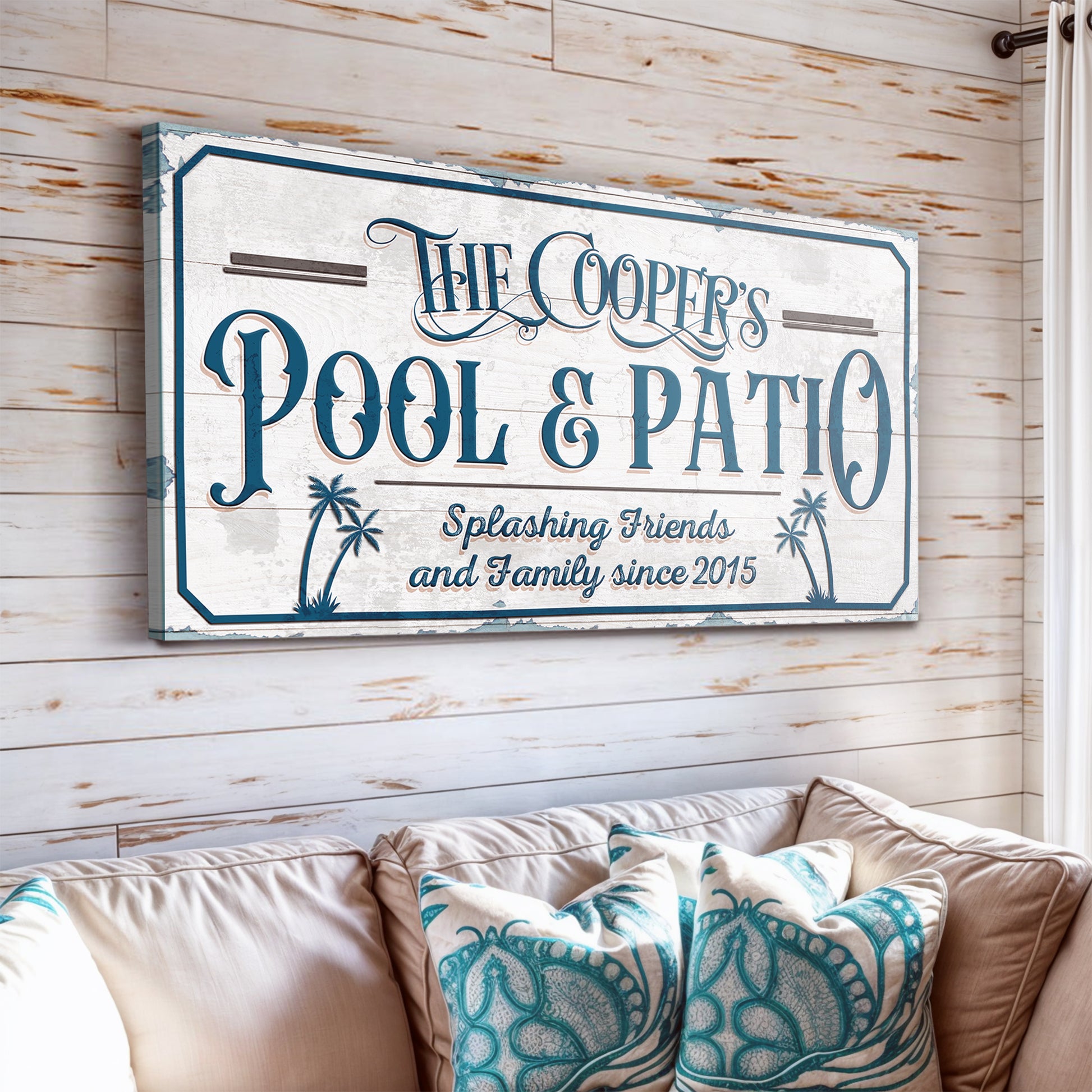 Personalized Pool Bar Sign - Image by Tailored Canvases