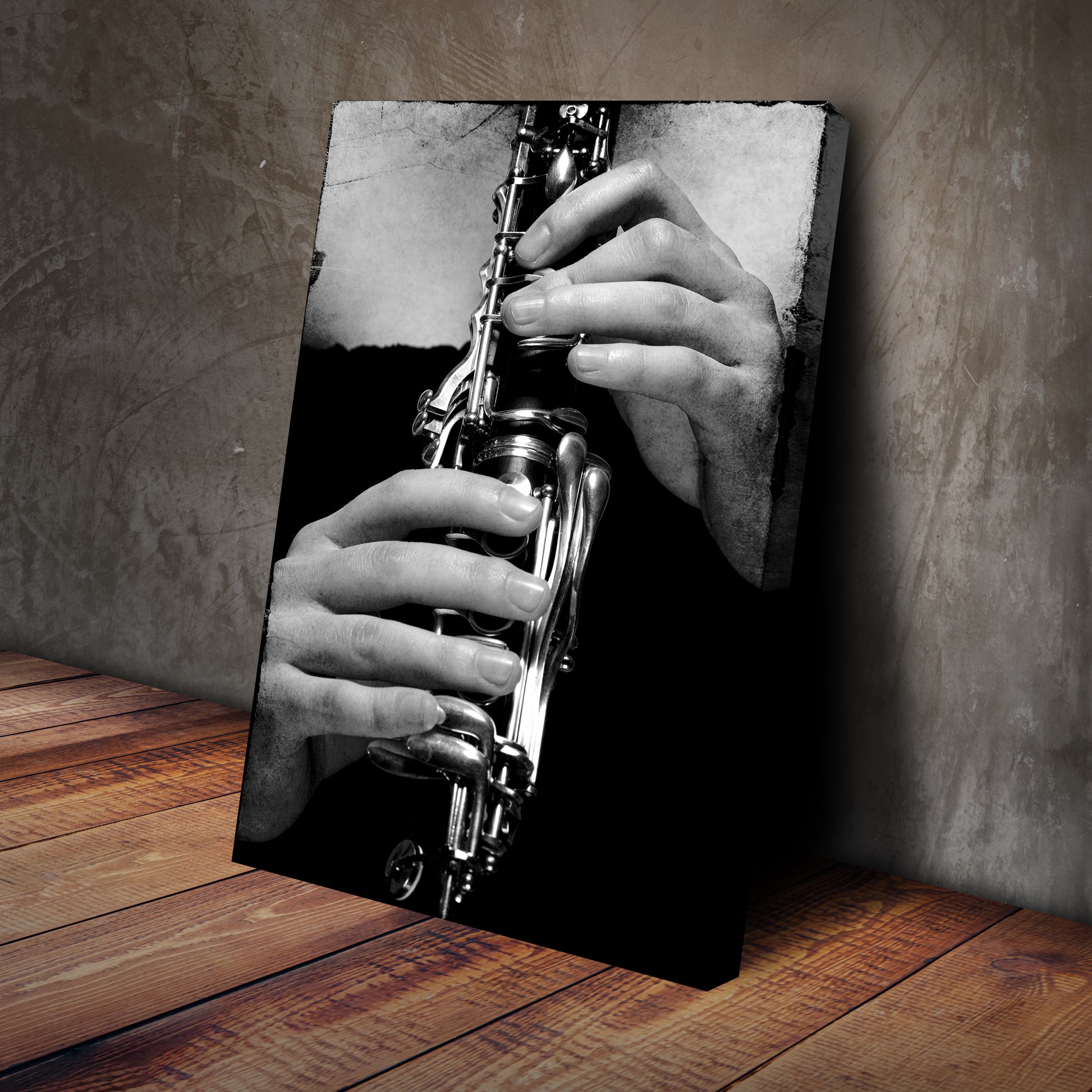 Clarinet  Playing Canvas Wall Art - Image by Tailored Canvases