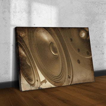 Music Equipment Speakers Vintage Canvas Wall Art