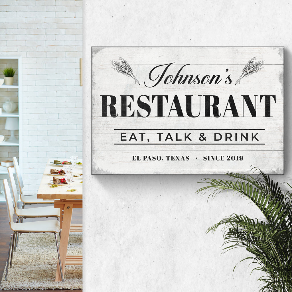 Restaurant Sign | Customizable Canvas by Tailored Canvases