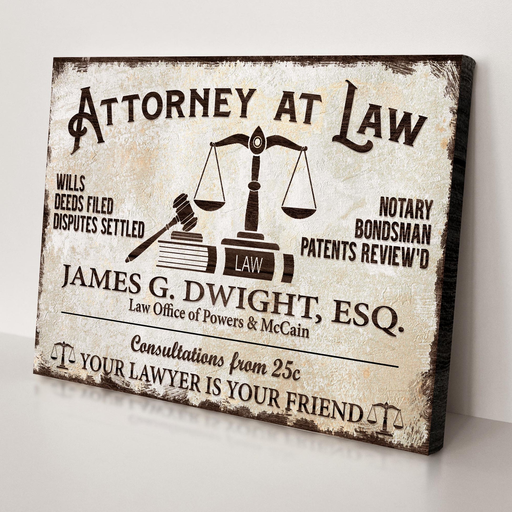 Lawyer Sign II - Image by Tailored Canvases