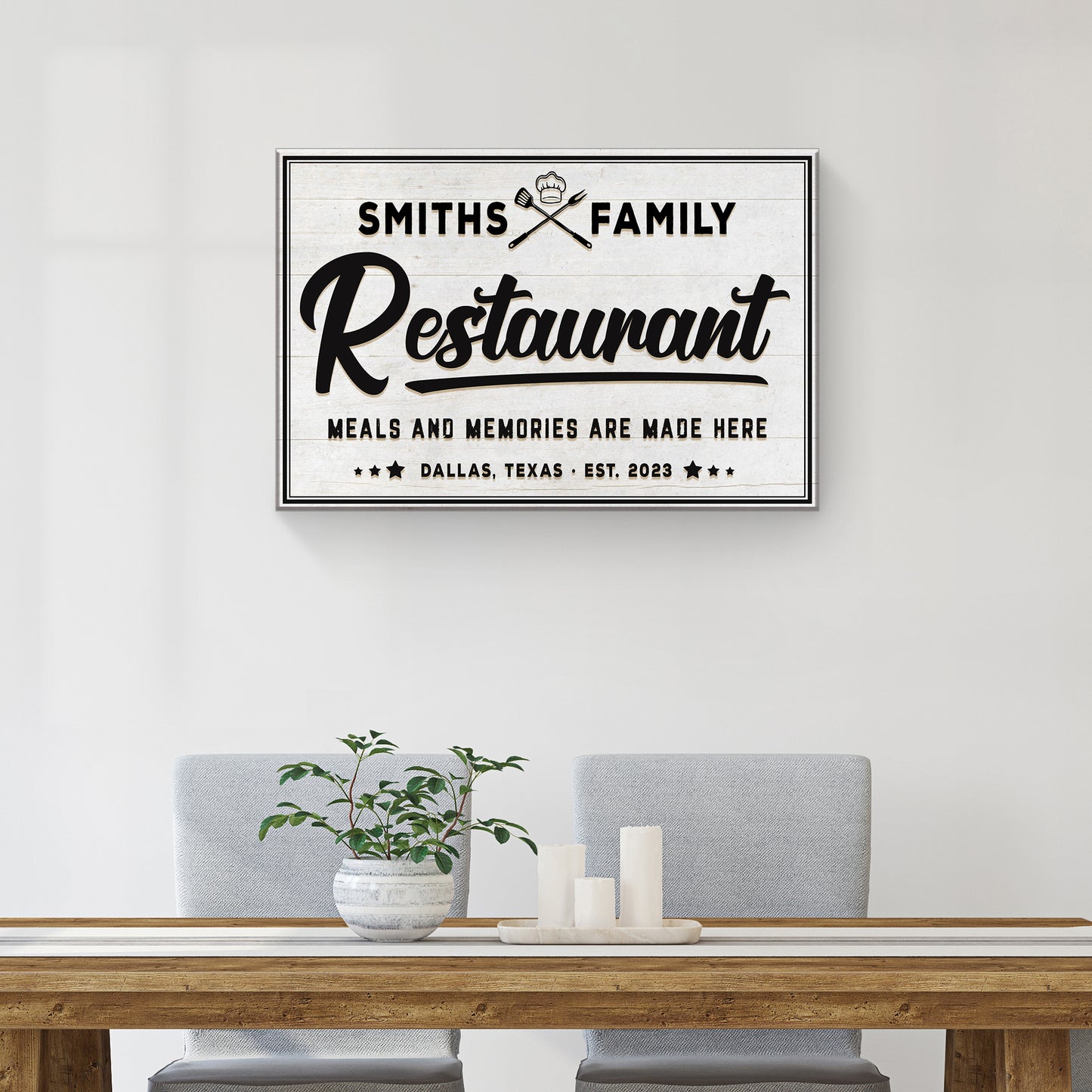 Restaurant Sign V  Style 1 - Image by Tailored Canvases