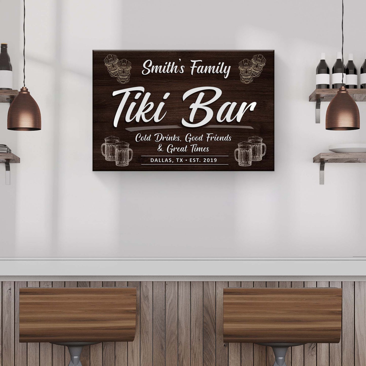 Tiki Bar Sign IV Style 2 - Image by Tailored Canvases