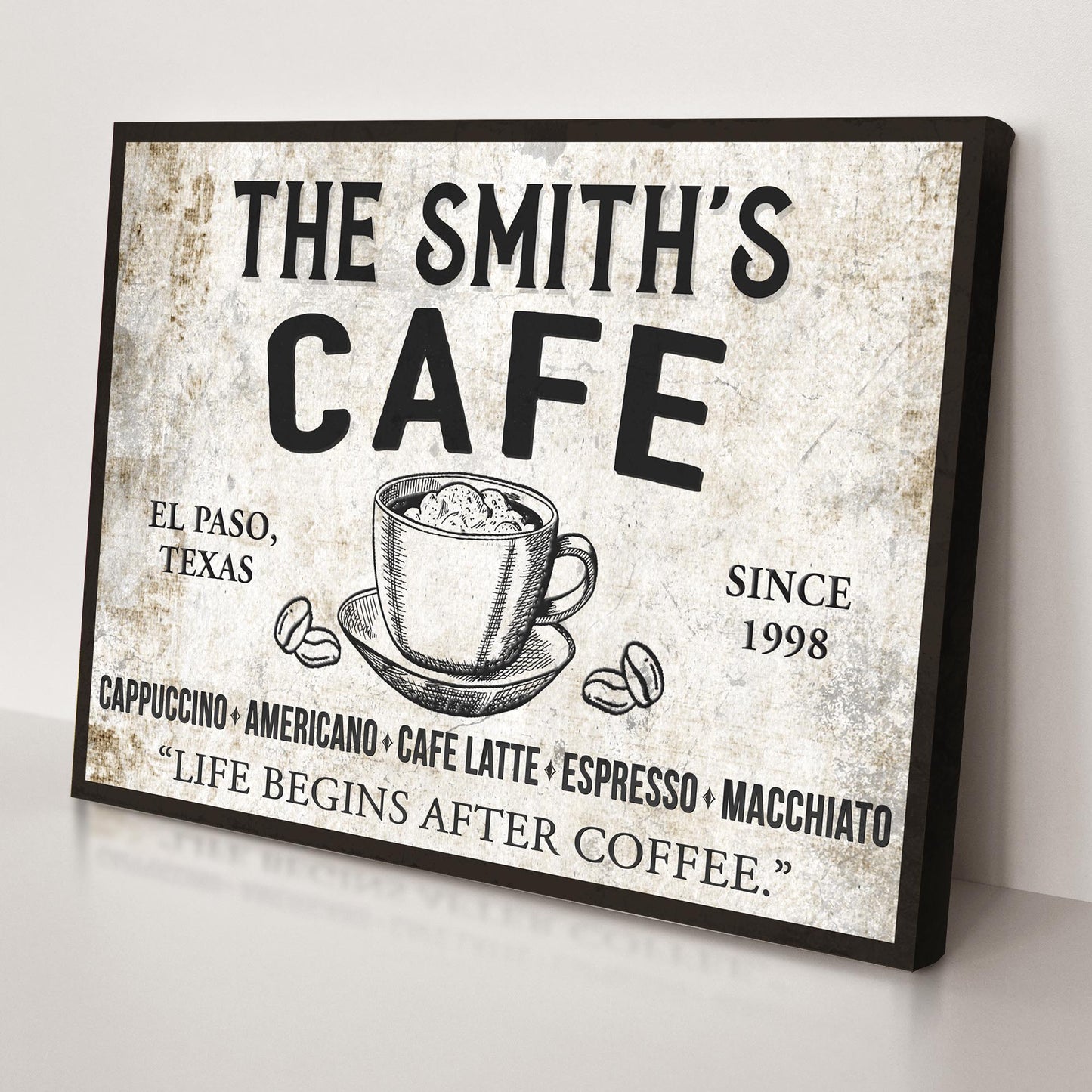 Cafe Sign IV - Image by Tailored Canvases