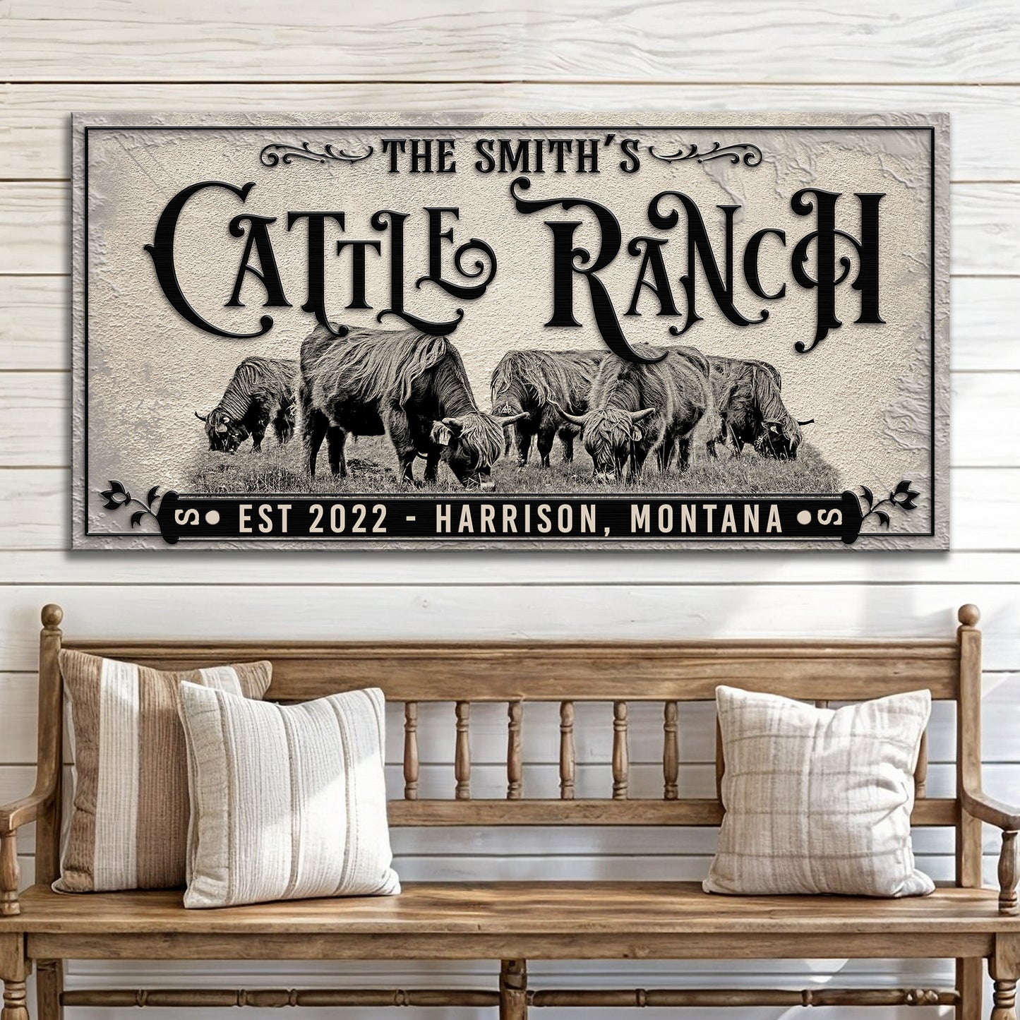 Branded Cattle Ranch Sign II Style 1 - Image by Tailored Canvases