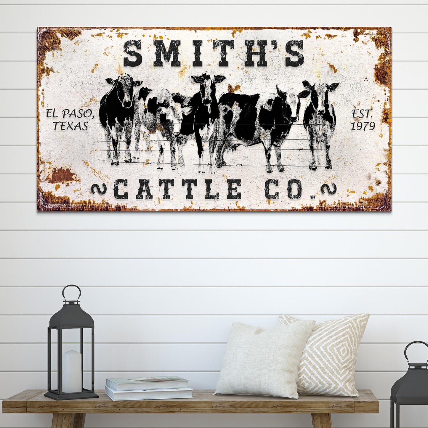 Personalized Cattle Sign II - Image by Tailored Canvases