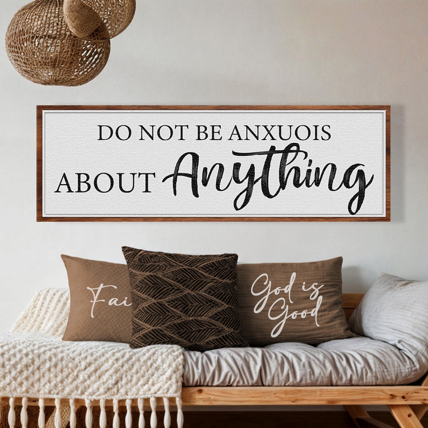 Do Not Be Anxious About Anything Faith Sign III