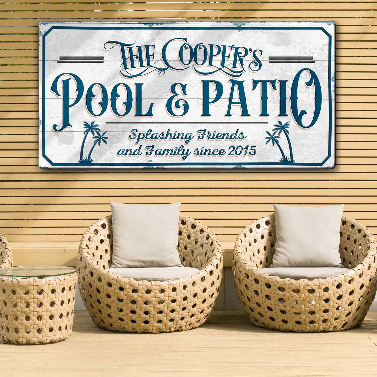 Personalized Pool Bar Sign - Image by Tailored Canvases