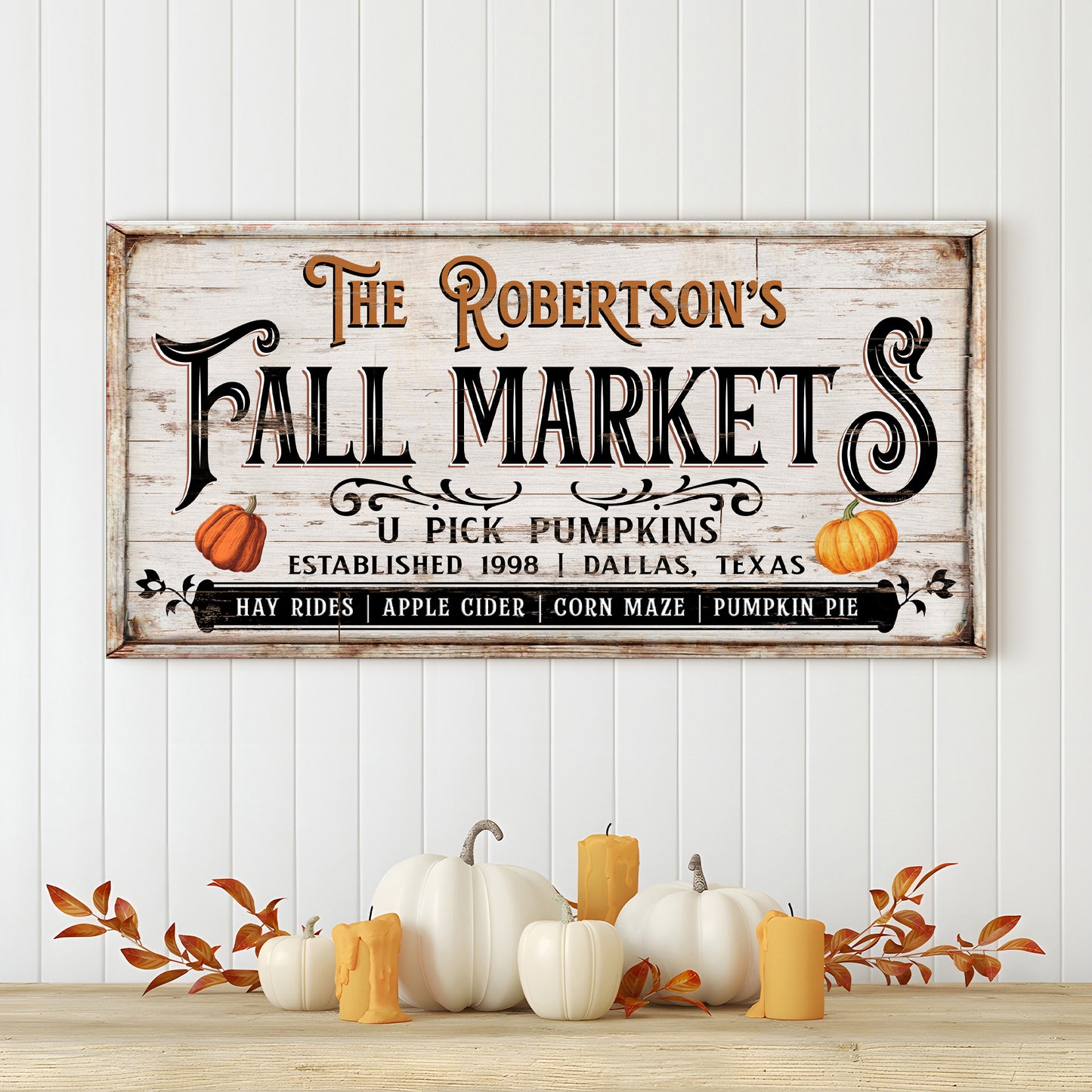 Pumpkin Patch Fall Market Thanksgiving Sign