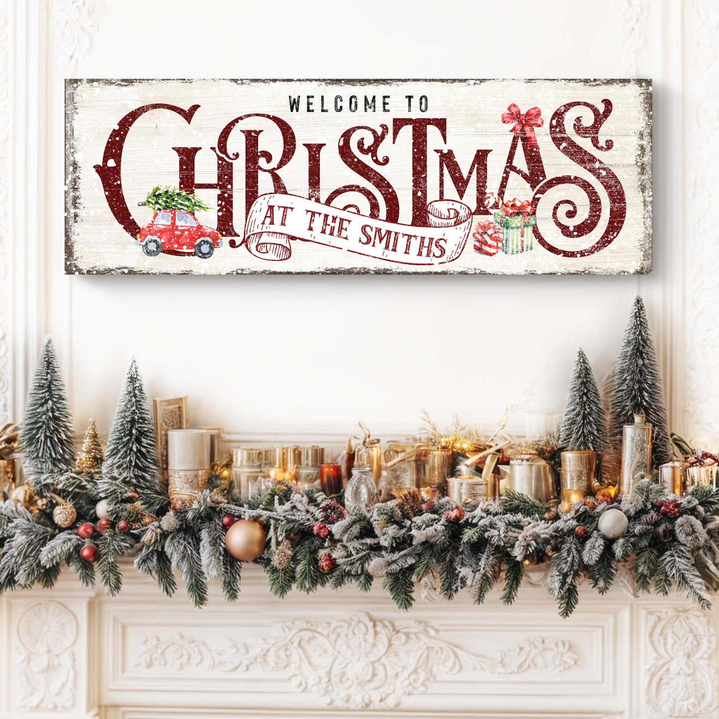 Family Welcome To Christmas Sign II - Image by Tailored Canvases