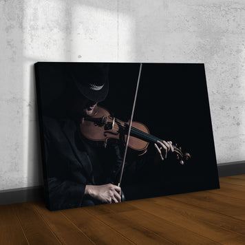 Violin Playing Canvas Wall Art