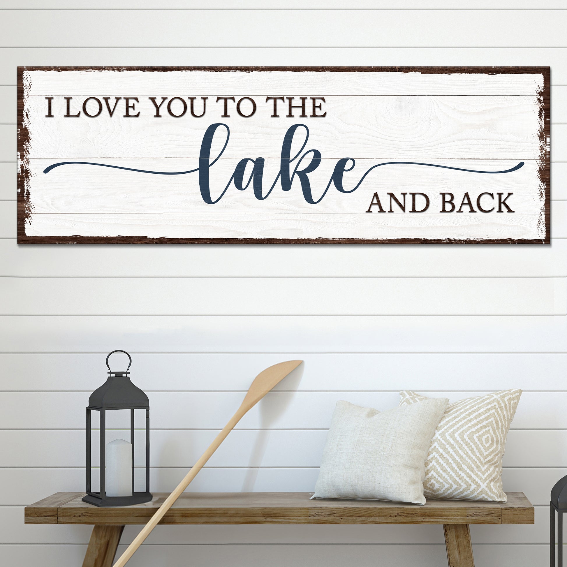 Love You To The Lake And Back Sign III - Image by Tailored Canvases