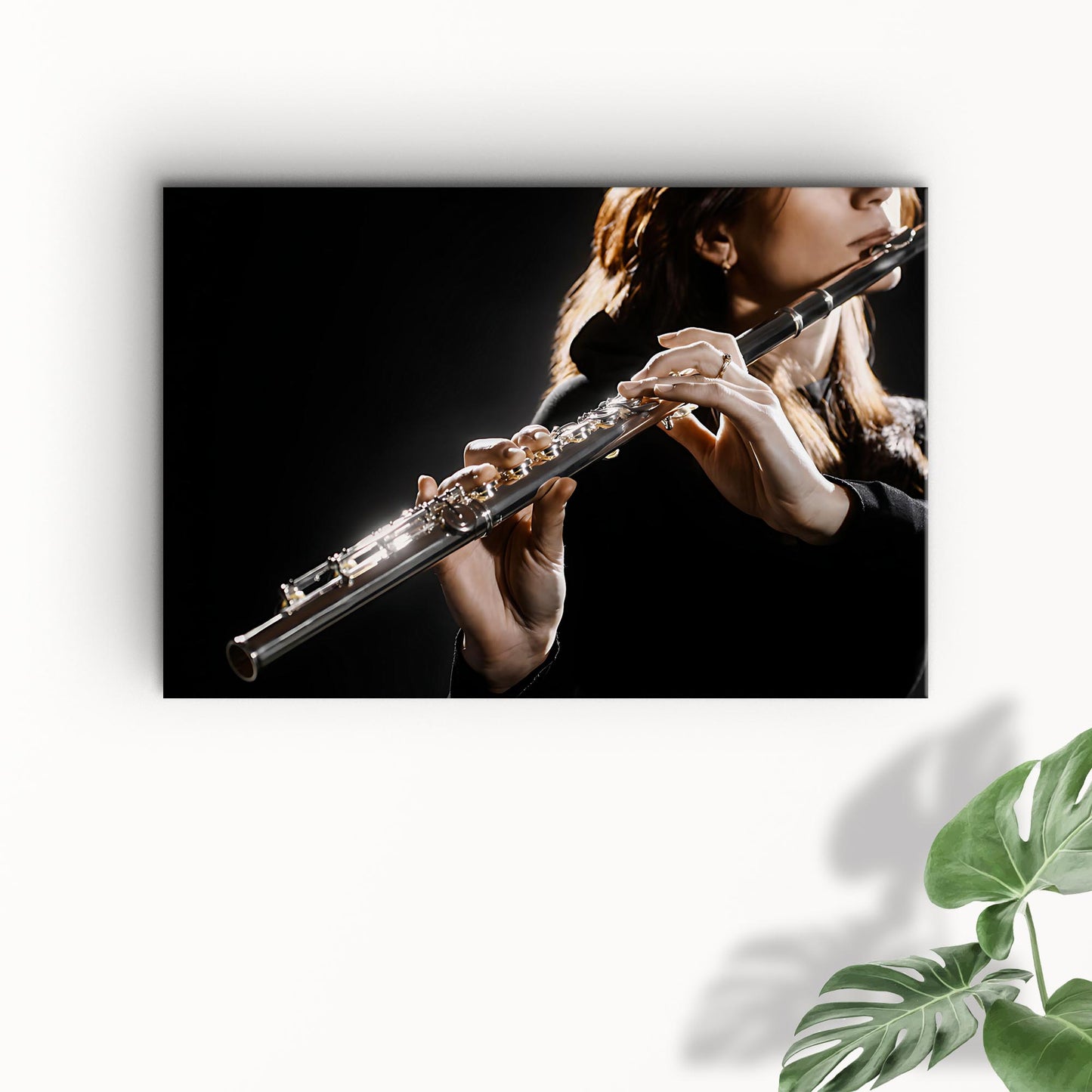 Flute Playing Canvas Wall Art Style 1 - Image by Tailored Canvases