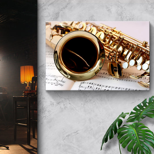 Saxophone Up Close Canvas Wall Art - Image by Tailored Canvases