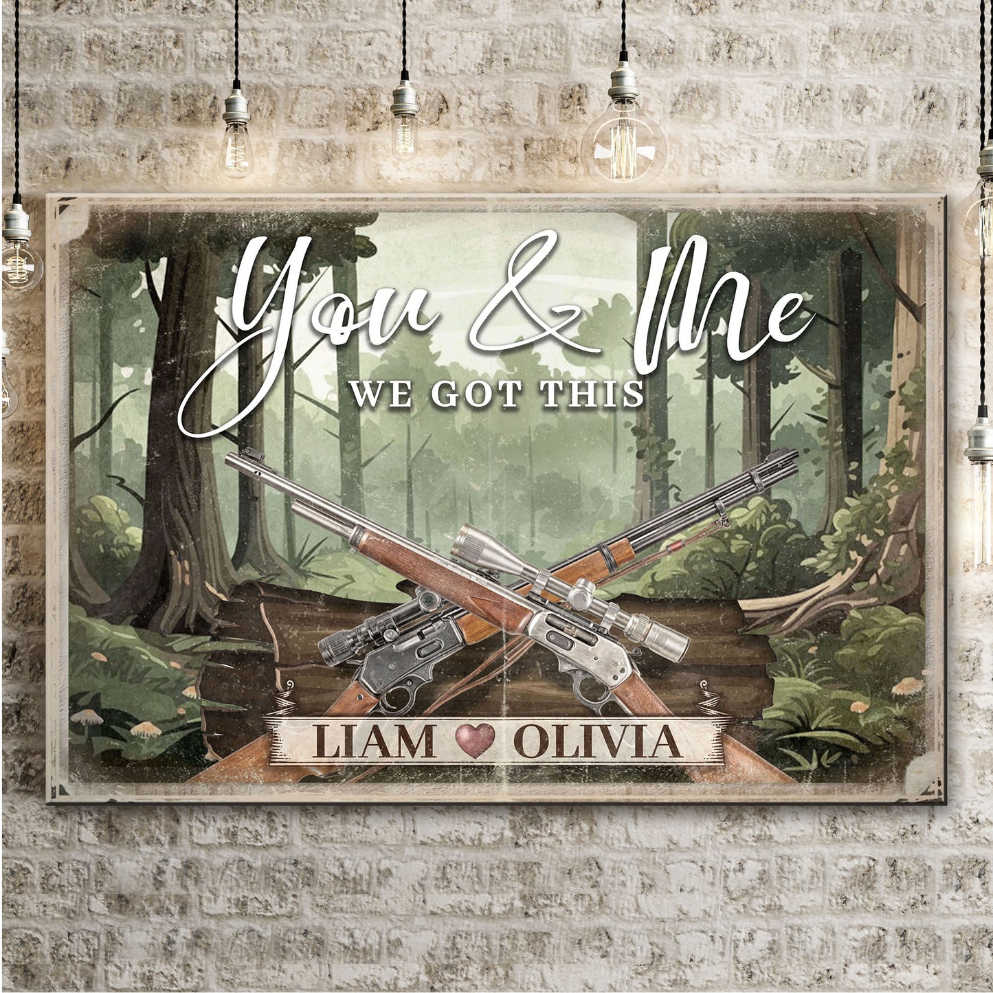 Gun Themed We Got This Couple Sign - Image by Tailored Canvases